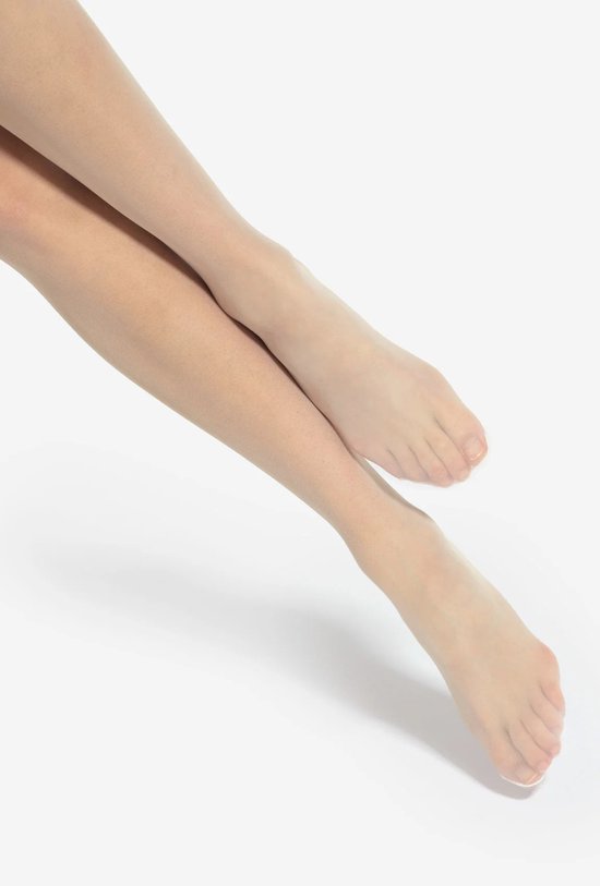 Gatta Michelle Bas Bas mat naturel avec large dentelle 20 deniers, taille M/L (3/4)