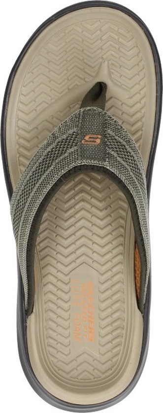 Skechers Sargo Relaxed Fit slippers bruin - Maat 48