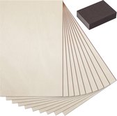 Belle Vous 10 Pak 2 mm Spaanplaat Vellen - 20 x 30 cm - Onbewerkt Houten DIY Hobby Project Spaan Plaat - Perfect voor Lasersnijden, Verven, Modelleren, Graveren & Pyrografie