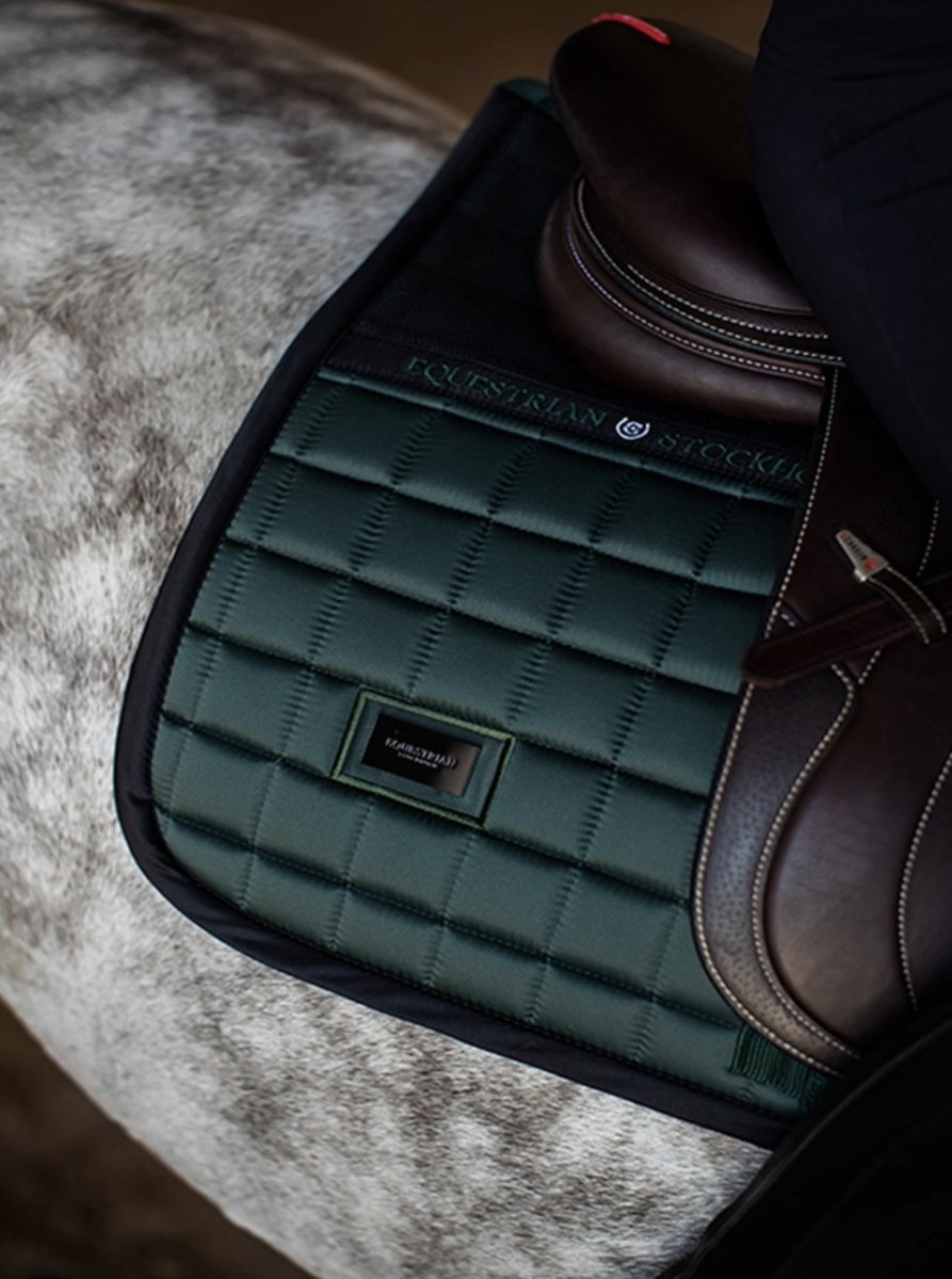 Equestrian Stockholm Saddle Pad Sportive Sycamore Green Model   893x1200 