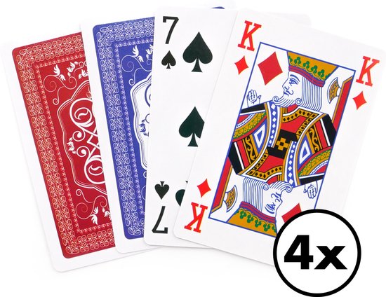 Bevestiging Proberen zuur In Round Speelkaarten 8 Decks / Stokken – 4 Sets – Stok Speel Kaarten –  Spelkaarten –... | bol.com