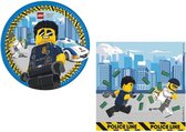 Lego - Lego City - Feestpakket - Verjaardag - Versiering - Kinderfeest - Tafelkleed - Bordjes - Servetten.