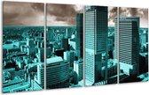 Bâtiment de peinture sur verre | Bleu gris | 160x80cm 4 Liège | Tirage photo sur verre |  F002947