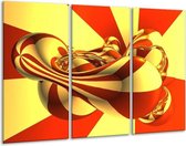 Peinture sur toile Abstrait | Rouge jaune | 120x80cm 3 Liège
