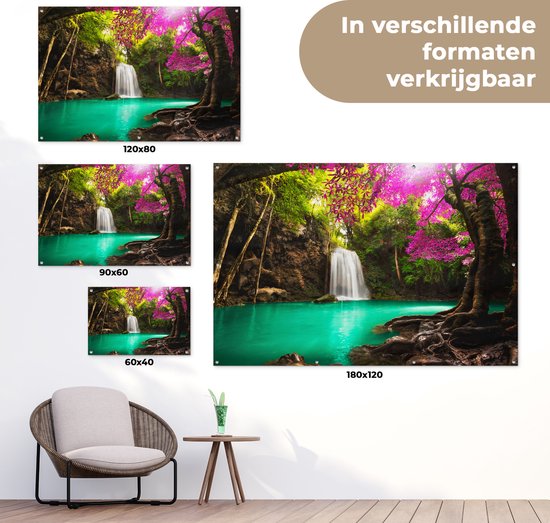 Affiche de jardin Cascade - Thaïlande - Tropical - 120x80 cm - Jardin