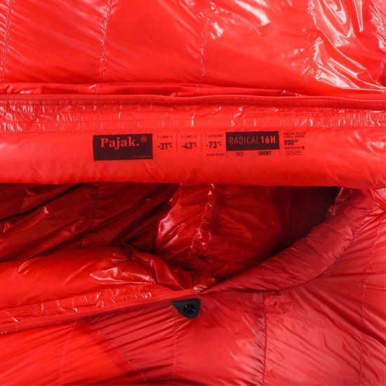 Pajak Radical 16h Slaapzak Rood Long / Left Zipper — afbeelding 5
