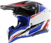 Casque Offroad Airoh Aviator 3 Push Blue Rouge - Taille M - Casque