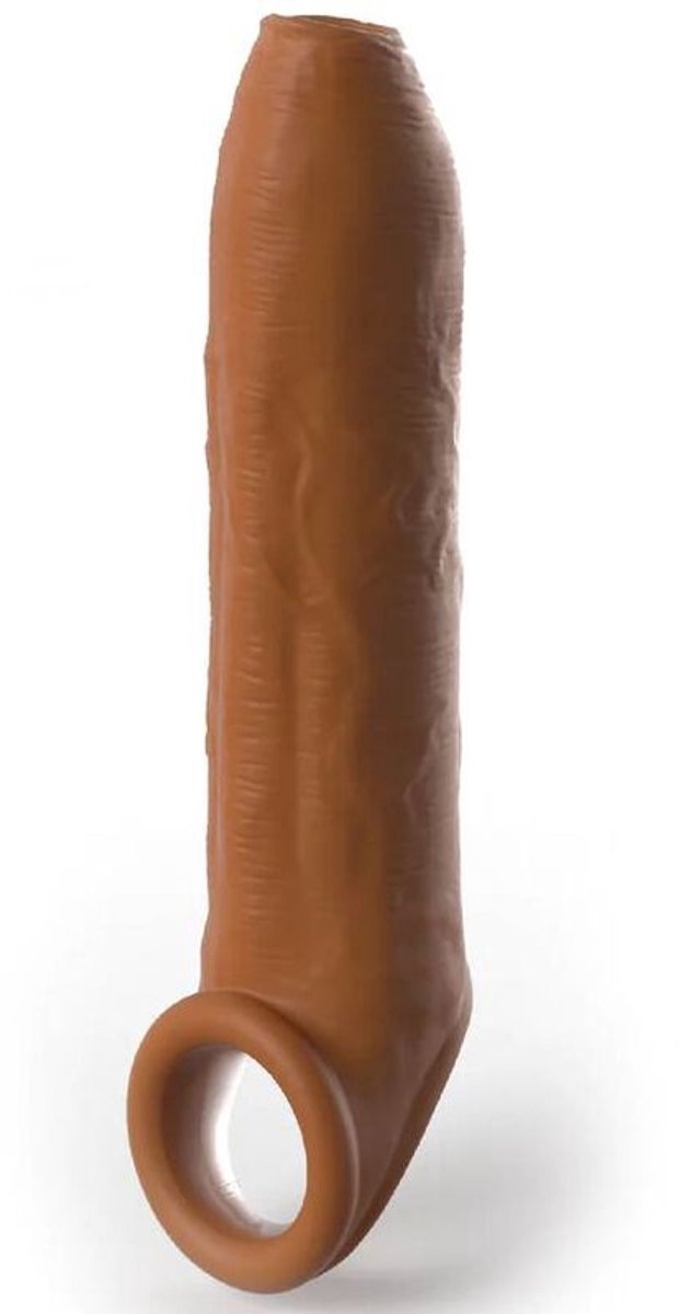 Uncut Penissleeve Met Ballstrap - Tan