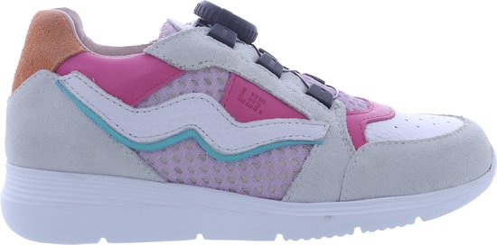 Lef - Ice Cream - Lage sneakers - Multi Wit - Leer Suede - Wijdtemaat - Standaard - Schoenmaat - 34