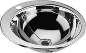 Lavabo rond avec trou pour robinet intérieur et extérieur brillant 360mm