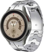Strap-it Smartwatch bandje - Stalen Special horlogeband - geschikt voor Samsung Galaxy Watch 6 / 6 Classic / Galaxy Watch 5 / Watch 5 Pro / Watch 4 / Watch 4 Classic - zilver