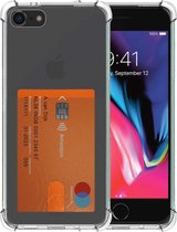 Smartphonica iPhone 7/8 hoesje met pasjeshouder - transparant TPU shockproof / Siliconen / Back Cover geschikt voor Apple iPhone 7;Apple iPhone 8