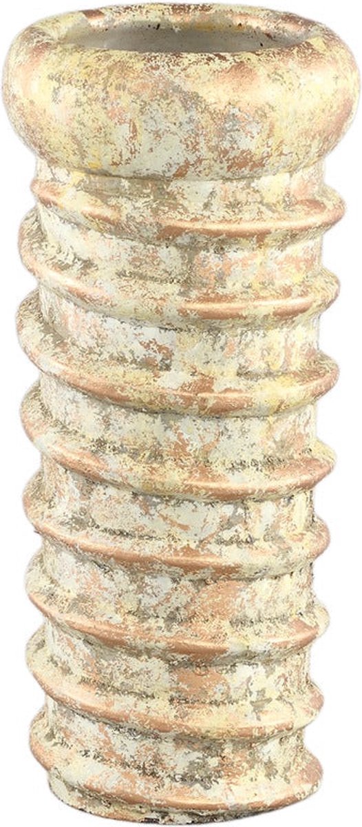 PTMD Zero Bloempot - 20 x 20 x 45 cm - Cement - Creme