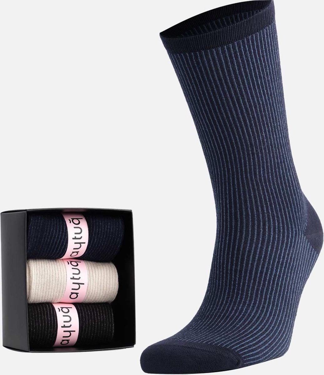 Geribde Modal sokken - 3 paar