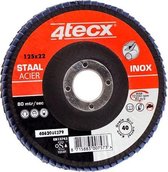 4Tecx Lame plate 115 Flat Alu / acier inoxydable K120