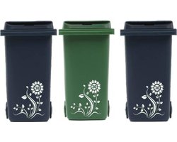Remise ensemble 3 x autocollant clicko / fleur de conteneur avec numéro de maison | Rosami