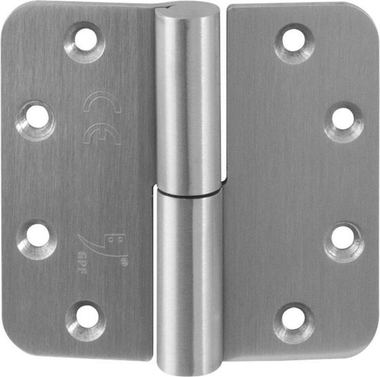 Paumelle - RVS geborsteld - RVS - GPF bouwbeslag - GPF0351.09 GPF 89x96mm DIN links ronde hoek RVS