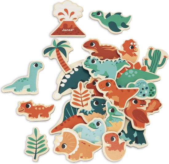 Janod Dino - Magneetset - Magneten In Dinosaurus Thema - 24 Verschillende Magneten - Geschikt Vanaf 2 Jaar van Janod — afbeelding 3
