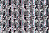 Fotobehang - Vlies Behang - Jungle Bladeren en Strepen - 416 x 254 cm