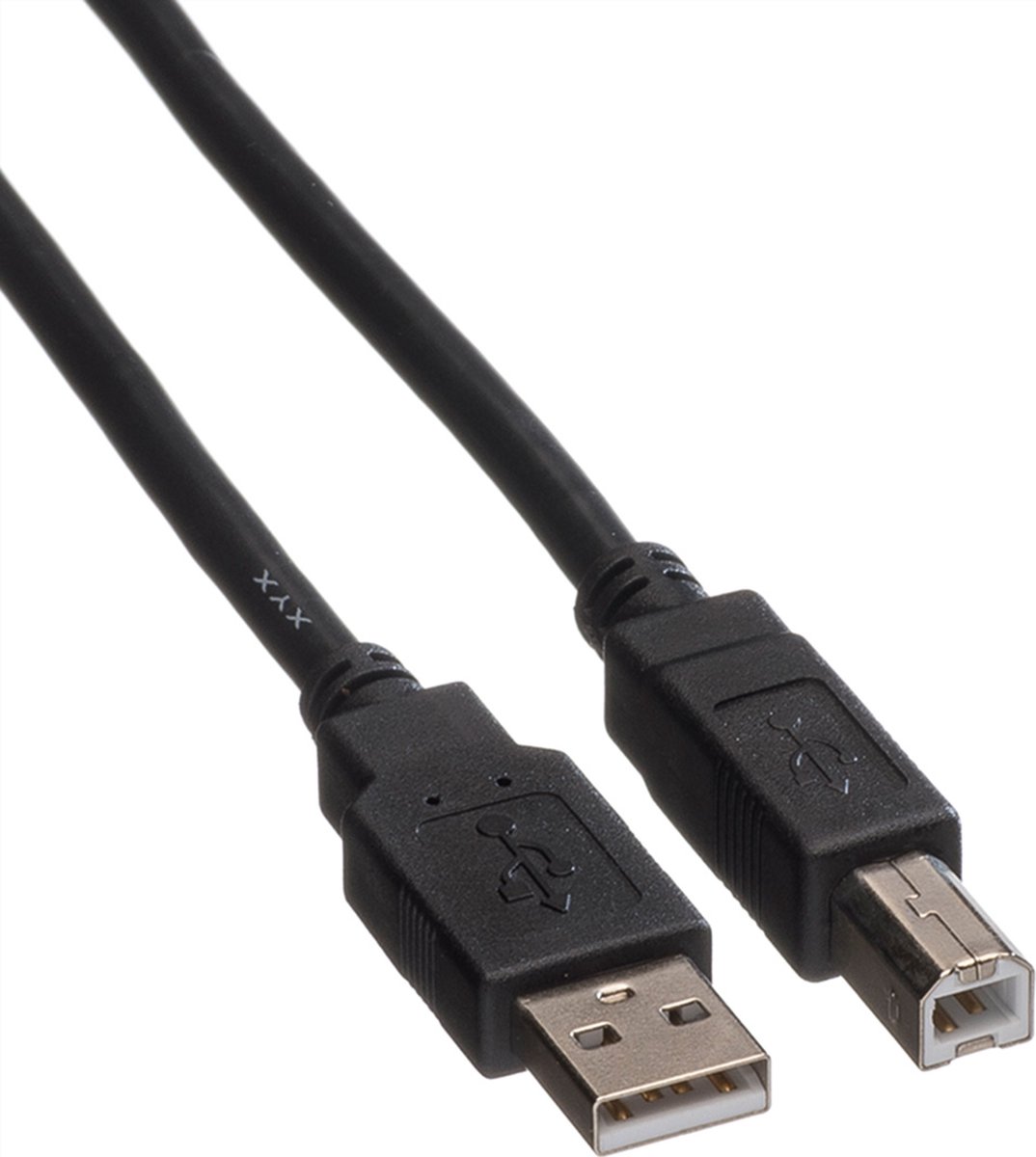 ROLINE USB 2.0 Kabel, Type A-B, Type A-B, zwart, 3 m