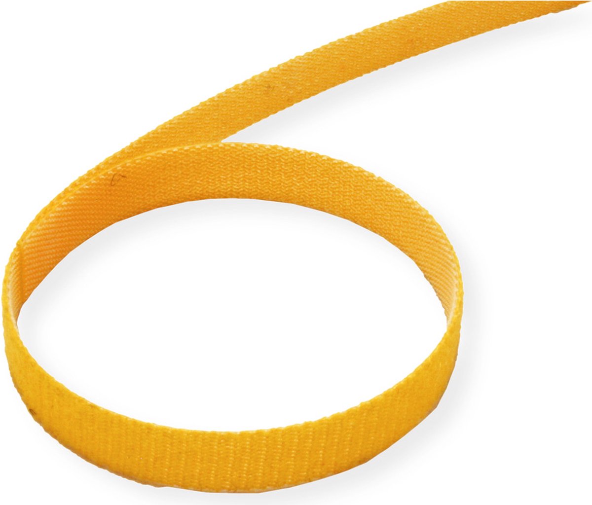 VALUE Klittenband op rol, 10mm, geel, 25 m