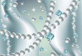 Fotobehang Pearls Gems Abstract | XL - 208cm x 146cm | 130g/m2 Vlies