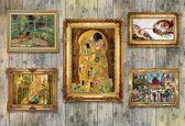 Fotobehang Paintings Art Luxury Wooden Wall | XL - 208cm x 146cm | 130g/m2 Vlies