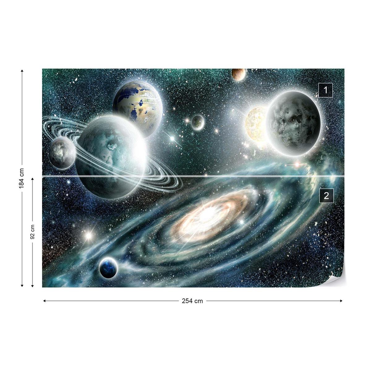 Fotobehang Galaxy kinderkamer ruimte sterren universum vlies behang latexdruk UV-bestendig geurvrij hoge resolutie montageklaar (13866, VEL (152x104 cm) 1 baan Fotobehang Galaxy kinderkamer ruimte sterren universum vlies behang latexdruk UV-bestendig geurvrij hoge resolutie montageklaar (13866, VEL (152x104 cm) 1 baan
