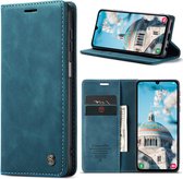 CaseMe - Telefoonhoesje geschikt voor Samsung Galaxy A24 4G - Wallet Book Case - Met Magnetische Sluiting - Donker Blauw