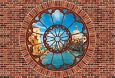 Papier peint Mur de briques Canal de Venise  | XXL - 312 cm x 219 cm | Polaire 130g / m2