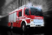 Fotobehang Fire Engine | XXL - 312cm x 219cm | 130g/m2 Vlies