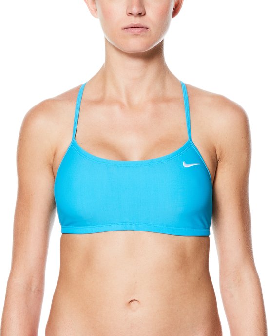 Nike Swim Solid Racerback Bikinitopje sneldrogend, platte naden, verwijderbare dunne pads