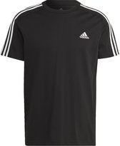 adidas Sportswear Essentials Single Jersey 3-Stripes T-shirt - Heren - Zwart- L