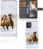 GSM Hoesje Motorola Moto G32 Wallet Book Case Paarden