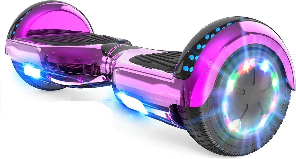 Hoverboard 6.5 pouces gyropode rose,hoverkart, auto-équilibré scotter  électrique, roues led light, bluetooth, moteur 700w