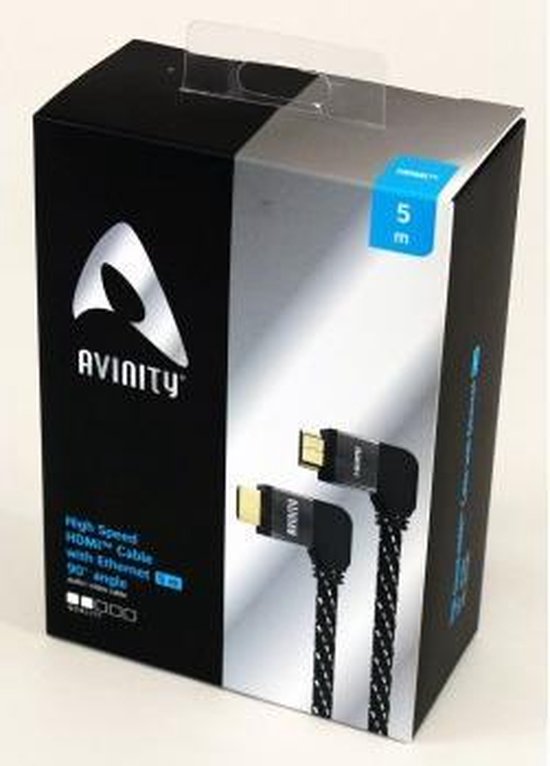Avinity High Speed HDMI™ Cable, plug - plug, 90°, fabric, gold-pl.,  Ethernet, 5.0 m | bol.com