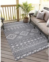 Flycarpets Caprenia Buitenkleed Indoor & Outdoor Vloerkleed - Donkergrijs - 80x150 cm