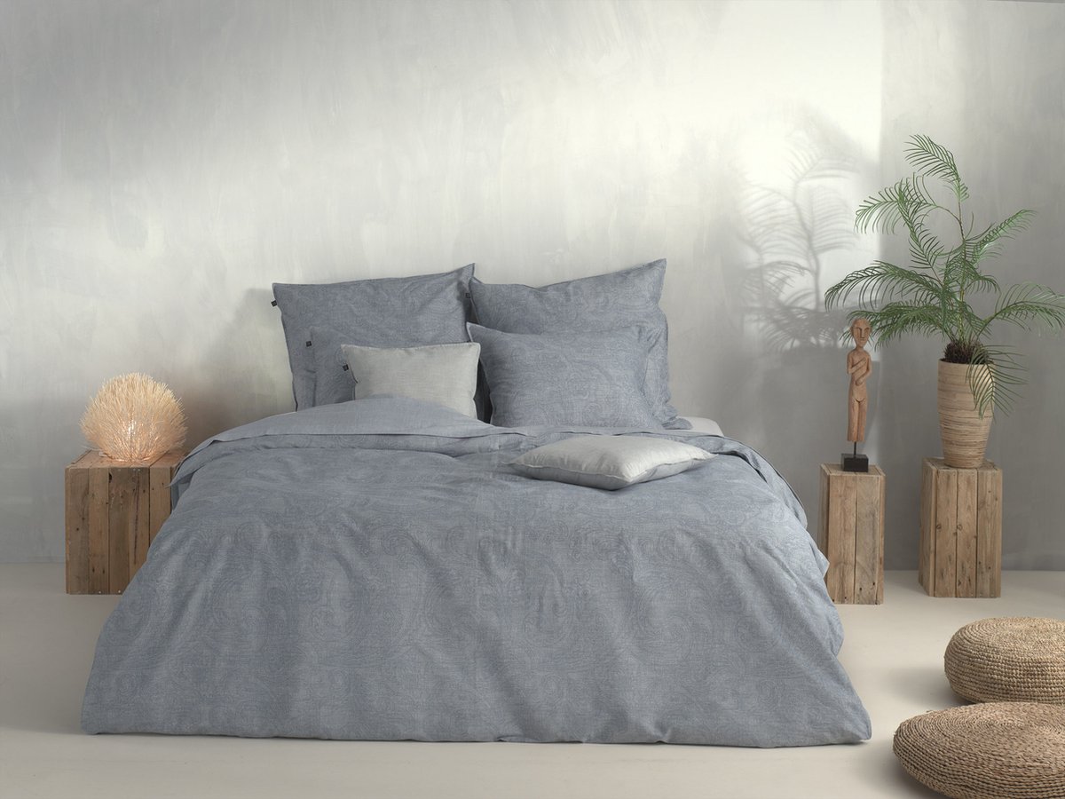 Zohome Paisley di Lino Dekbedovertrek - Denim