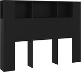 vidaXL Armoire de tête de lit Noir 140 x 18,5 x 104,5 cm