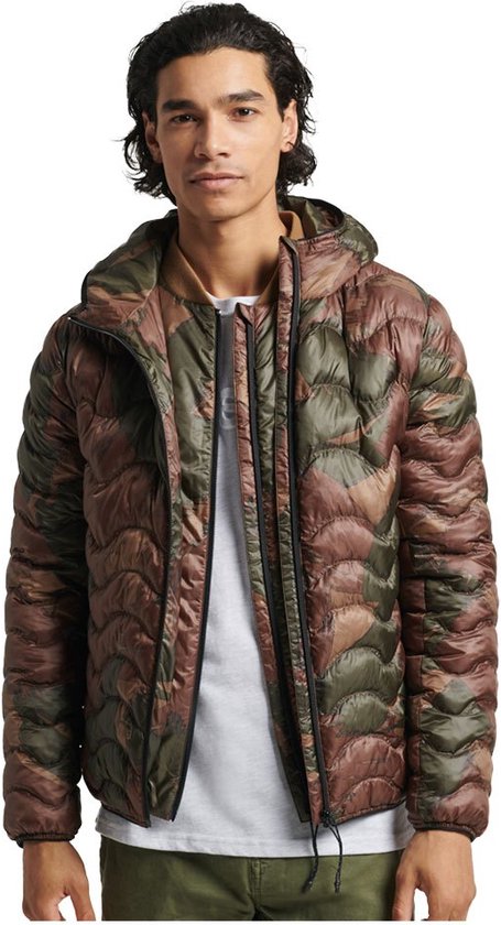 SUPERDRY Vintage Hooded Mid Layer Jasje Heren - Brush Camo Aop - L