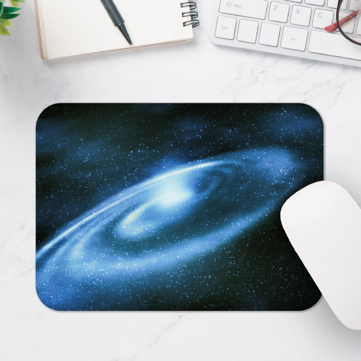 Muismat - Sterren in Heelal - 25x18 cm - 2 mm Dik - Muismat van Vinyl