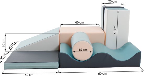 Iglu Foam blokken set - 7 delig - pastelkleuren van Iglu — afbeelding 2