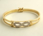Gouden zirkonia Infinity armband