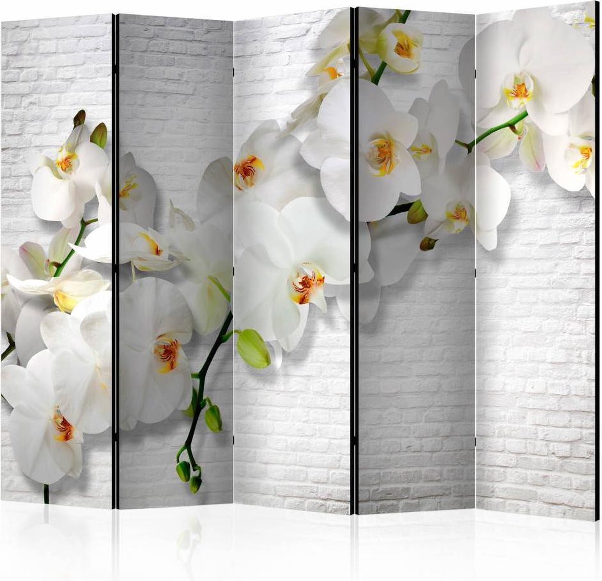 Vouwscherm - Urban Orchidee 225x172cm , gemonteerd geleverd, dubbelzijdig geprint (kamerscherm)