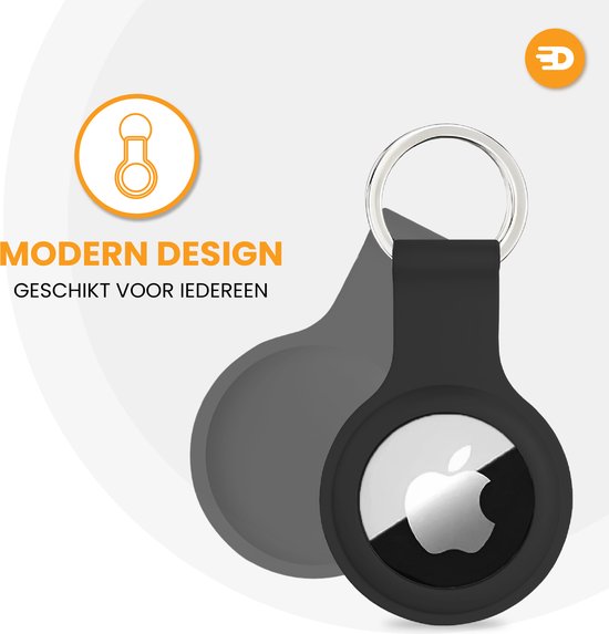 Drivv. AirTag Sleutelhanger - AirTag Houder - Stevig Siliconen - Zwart