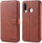 AZNS Huawei P30 Lite Portemonnee Stand Hoesje Bruin