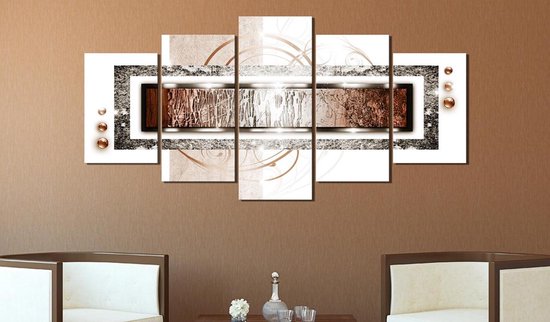 Peinture - Golden Storm, 5 panneaux