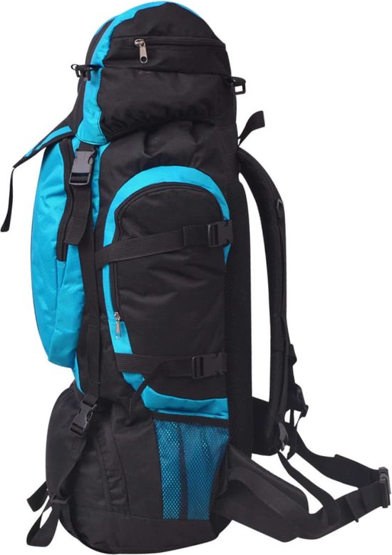 Dictatuur boot opwinding vidaXL Rugzak hiking XXL 75 L zwart en blauw | bol.com