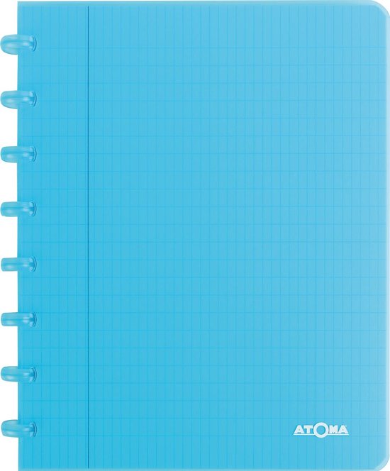 Cahier Atoma couverture plastique A5 quadrillé 5 x 5 mm 72