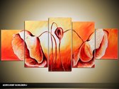 Peinture acrylique Poppy | Orange jaune | 150x70cm 5Liège peint à la main